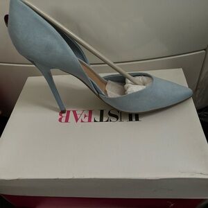Justfab baby blue suede heel size 9